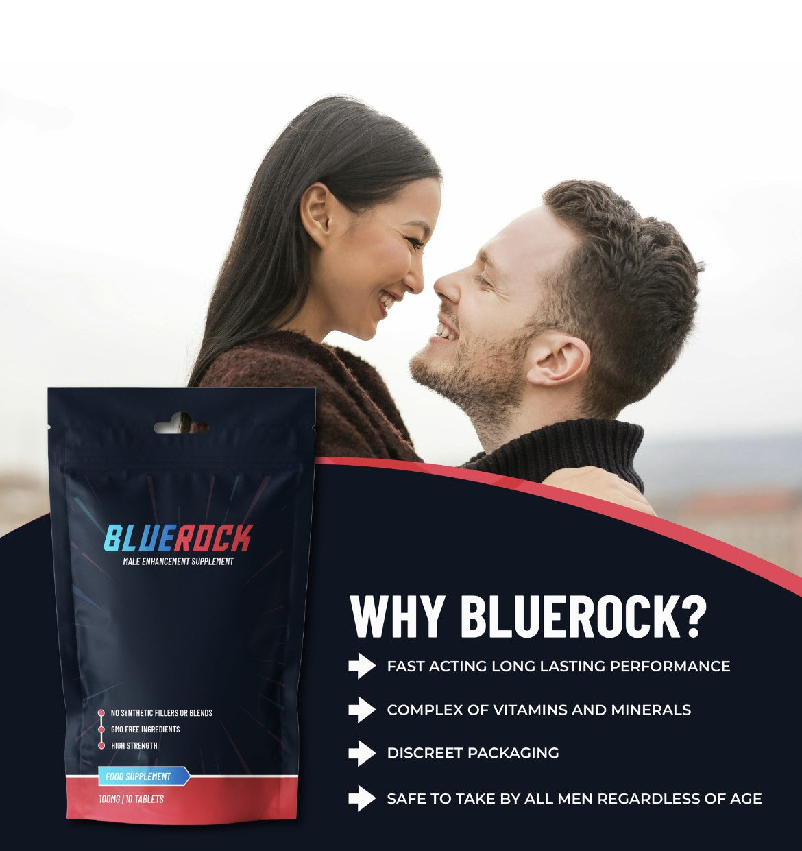 Blue Rock 10 Pills 100mg - Stronger & Harder Enhanced Strength & Firmness for Men - Boost High Stamina, Herbal Supplement for Men - Male Enhancing